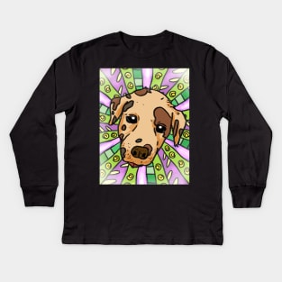 Boop the Snoot Muddy Labrador Kids Long Sleeve T-Shirt